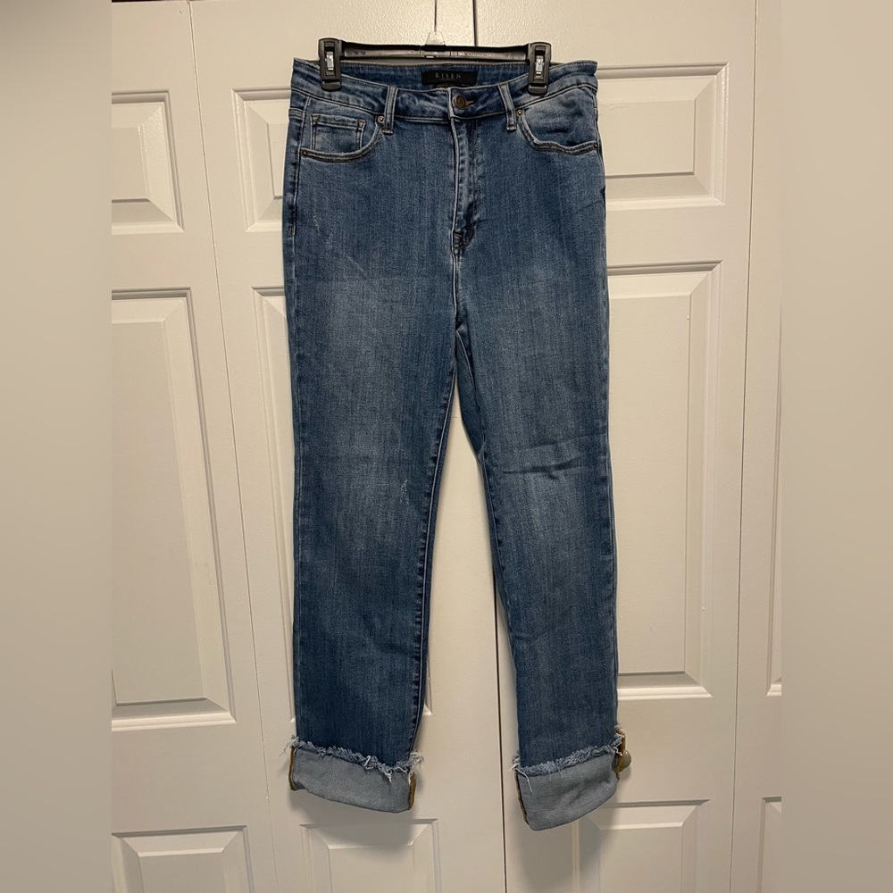 Straight Leg Denim Jeans